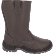 Bottes en cuir noir fourrées