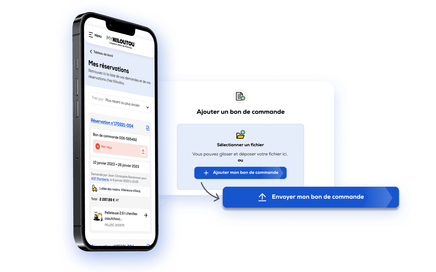 La réservation en ligne chez Kiloutou
