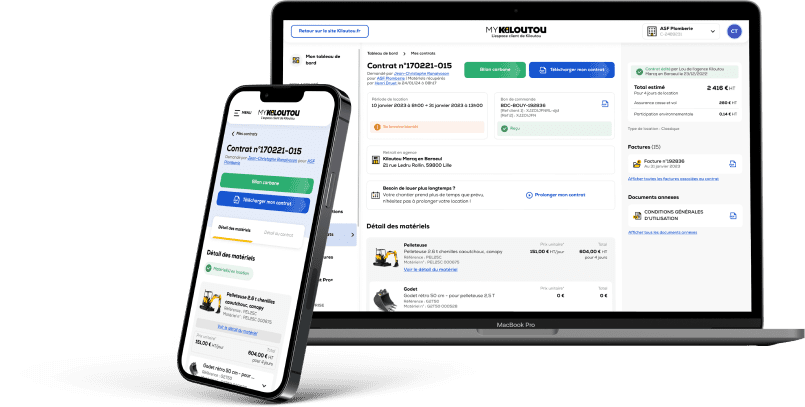 La réservation en ligne chez Kiloutou