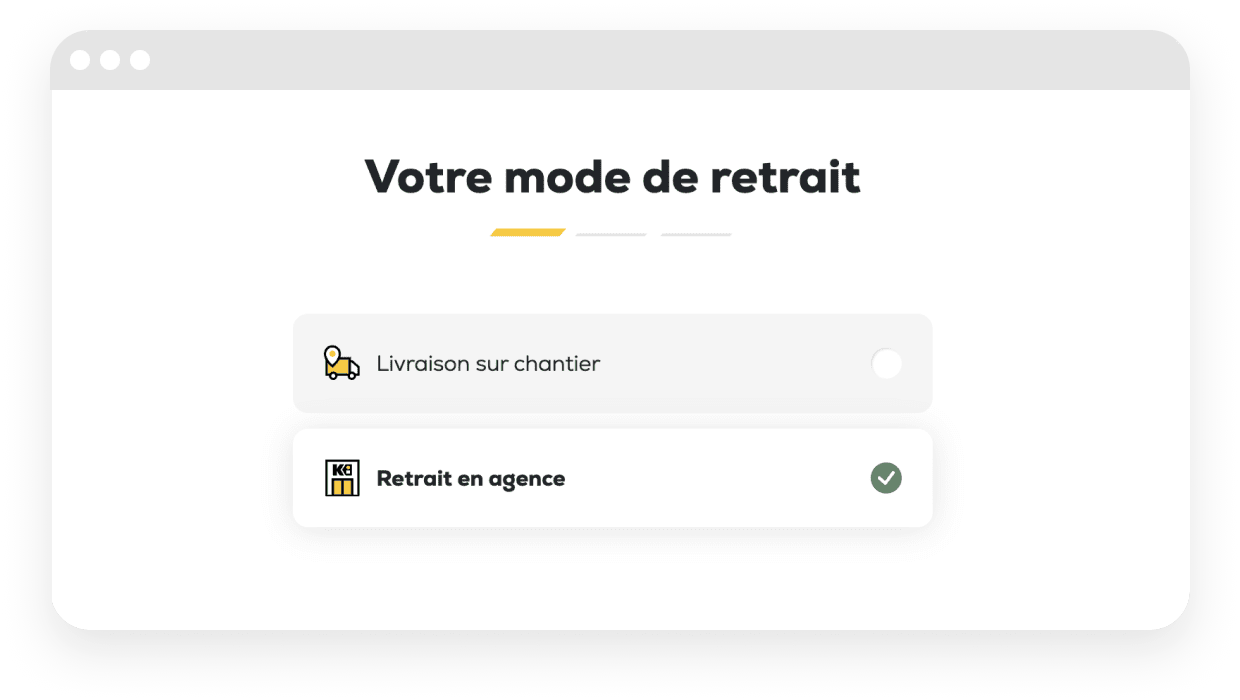 Choisissez le mode de retrait