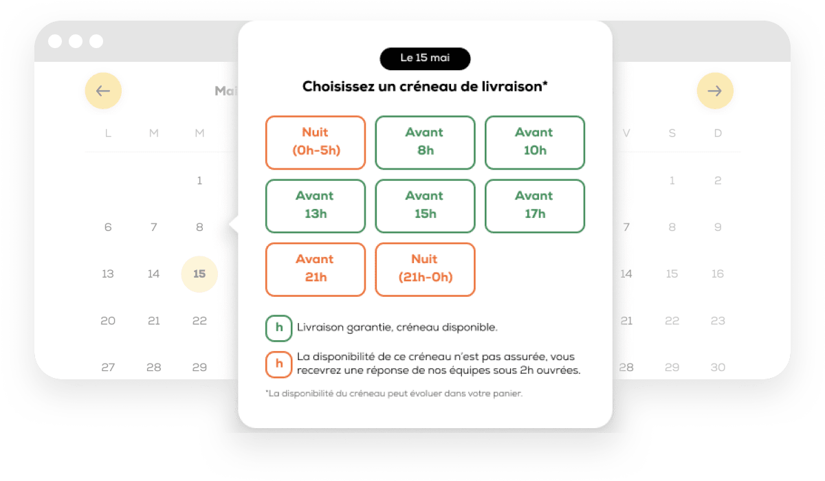 Accédez au planning de livraison en temps réel