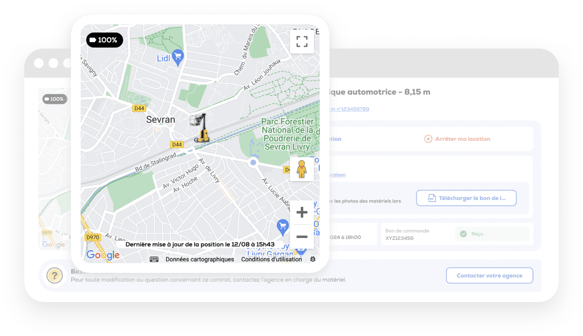Retrouvez la localisation de votre matériel