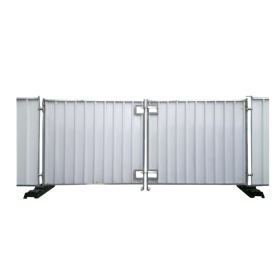 Portail bardé 2 battants blanc