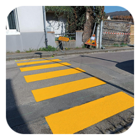 Marquage au sol temporaire - résine ou peinture