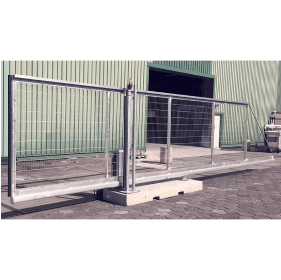 Portail autoportant grillagé manuel