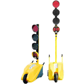 Feu tricolore autonome à décompte pliable
