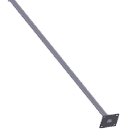 Poteau de feu en aluminium - 3,6 m - Pour FEUFIX
