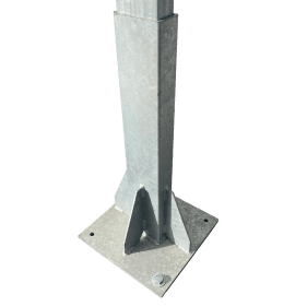 Platine 20x20cm renforcée - Pour mât 80x40 Hauteur 30 cm