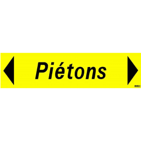 Panneau PVC PIETONS - 800x200 mm